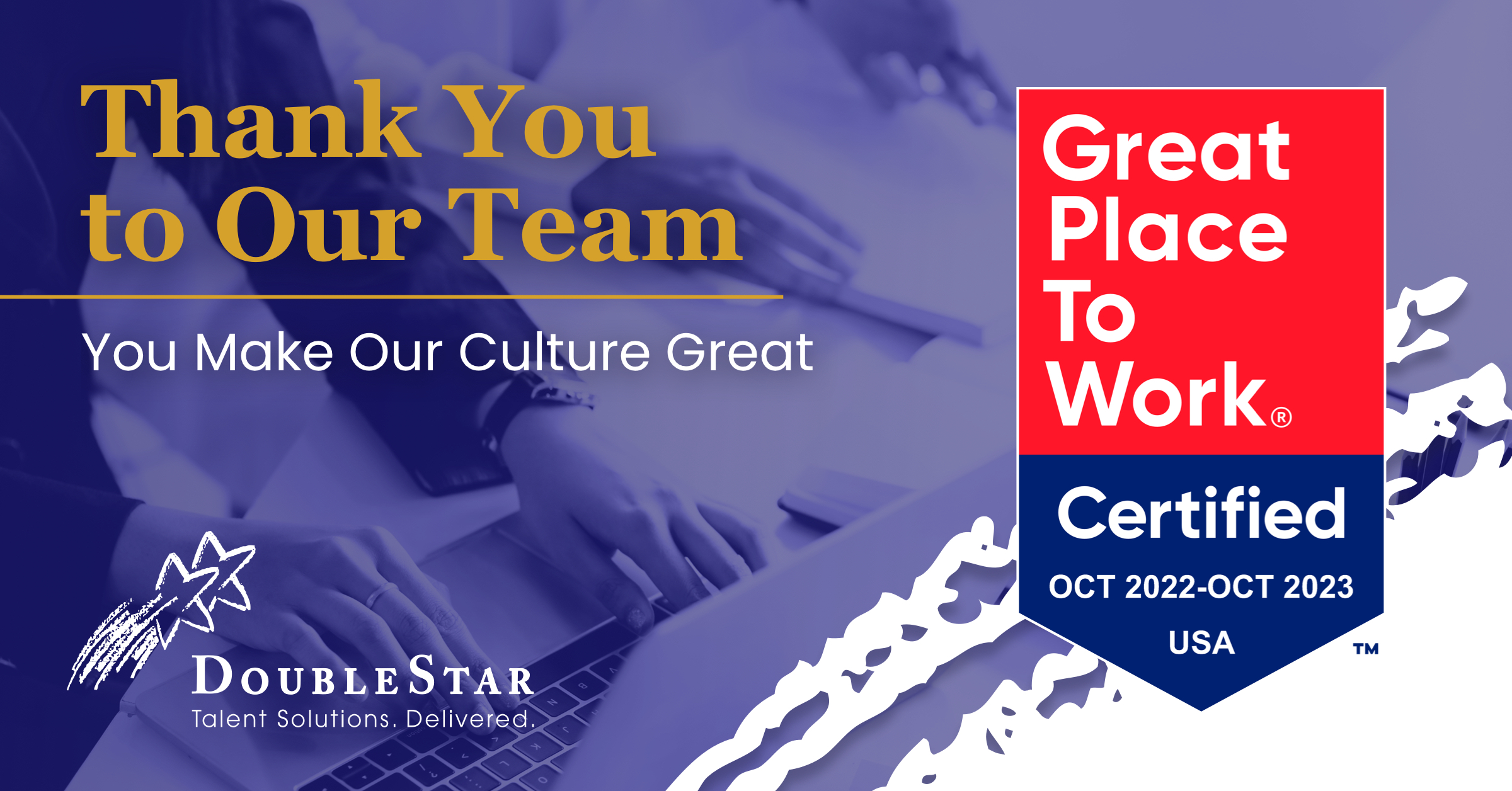 DoubleStar Earns Great Place To Work Certification™